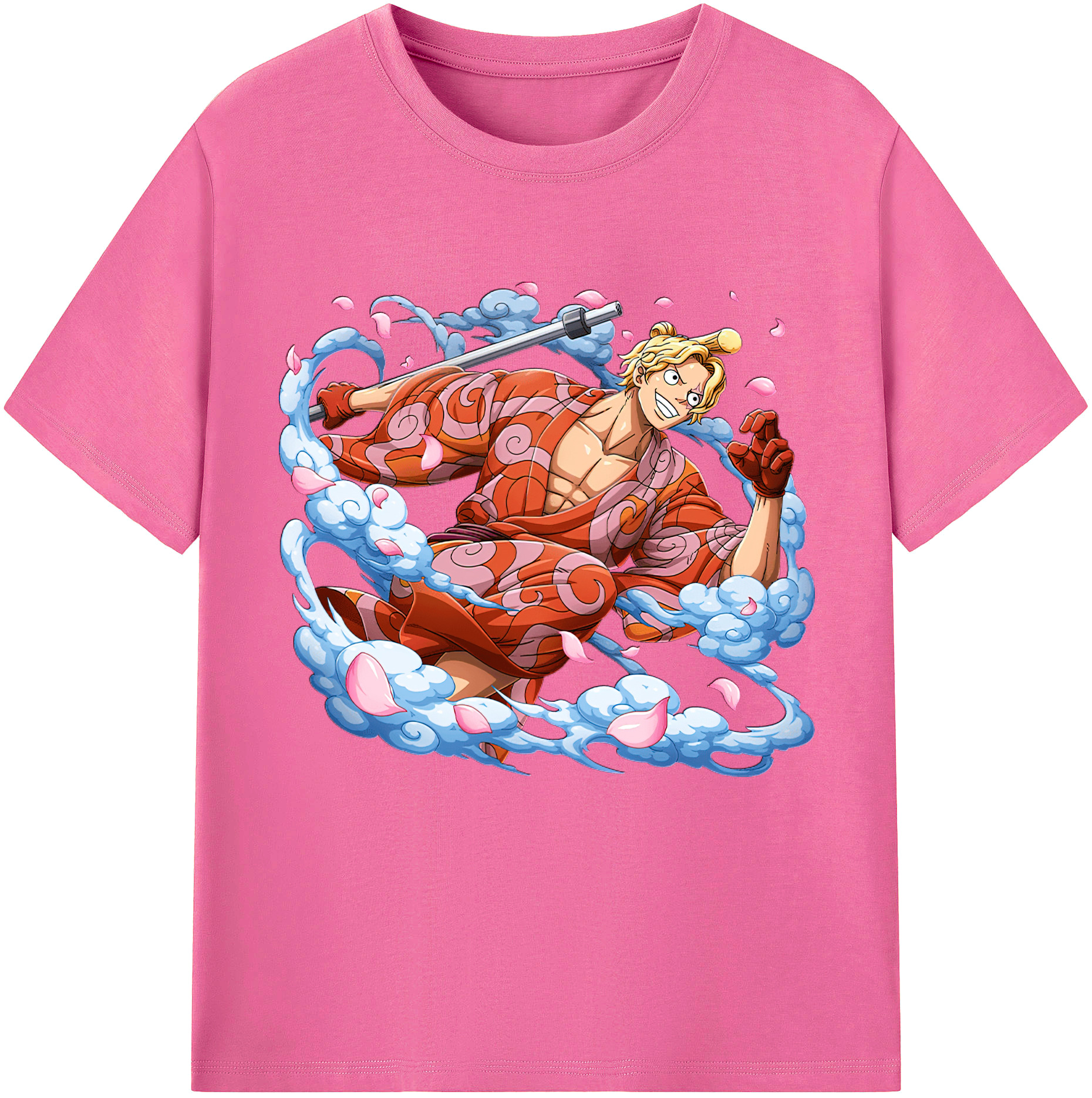 （画像用） ワンピース サンジ ONE PIECE Sanji レディースカジュアルプリントTシャツ（綿100％）